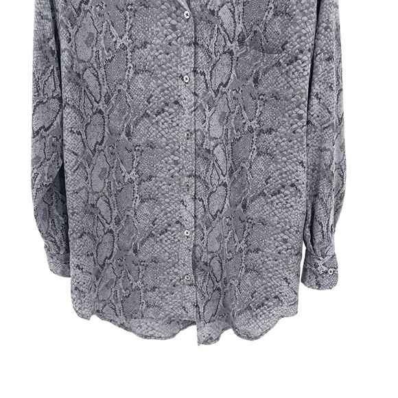 EQUIPMENT FEMME Kate Moss Daddy Python Print 100% Silk Button Down Blouse - Picture 5 of 8
